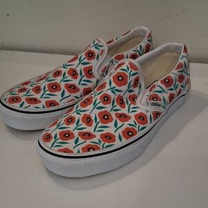 Vans Poppy Print Slip-On Shoes